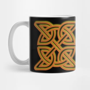 Celtic Orange/Yelliw Knotwork Mug